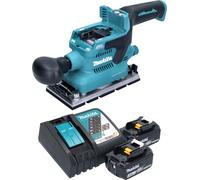 Makita DBO 380 RF Ponceuse vibrante sans fil 18 V 93 x 185 mm Brushless + 2x batterie 3,0 Ah + chargeur