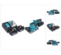 Makita DBO 382 RG Ponceuse vibrante sans fil 18 V 93 x 185 mm Brushless + 2x batterie 6,0 Ah + chargeur
