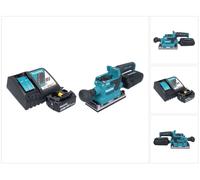 Makita DBO 382 RG1 Ponceuse vibrante sans fil 18 V 93 x 185 mm Brushless + 1x batterie 6,0 Ah + chargeur