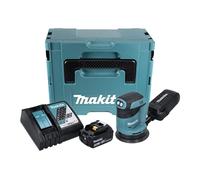 Makita DBO Parure 180 rt1j 18 V Batterie Ponceuse excentrique dans coffret MAKPAC + 1 x 5 Ah Batterie + Chargeur