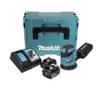 Makita DBO180RFJ Ponceuse excentrique sans fil 125mm 18V + 2x Batteries 3,0Ah + Chargeur + Coffret Makpac