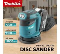 Makita DBO180Z Lithium ion 18V disque Rechargeable sans fil ponceuse à piste aléatoire pour le travail du bois polissage de boue No battery