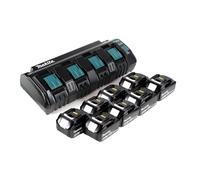 Makita DC18SF Chargeur 4 batteries Makstar + 8 x Batteries BL1850 18V 5,0 Ah