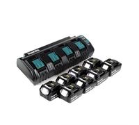Makita DC18SF Chargeur 4 batteries Makstar + 8 x Batteries BL1860 18V 6,0 Ah