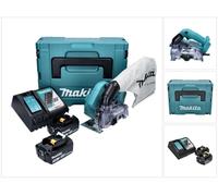 Makita DCC 500 RFJ Scie circulaire sans fil 125 mm Brushless 18 V + 2x Batteries 3,0 Ah + Chargeur + Coffret Makpac