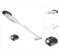 Makita DCL 180 M1 W Aspirateur à batterie 18 V blanc + 1x batterie 4,0 Ah - sans chargeur