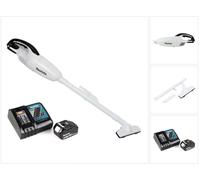 Makita DCL 180 RT1 W Aspirateur à batterie 18 V blanc + 1x batterie 5,0 Ah + chargeur