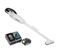 Makita DCL 180 RT1 W Aspirateur à batterie 18 V blanc + 1x batterie 5,0 Ah + chargeur