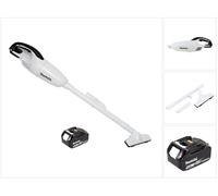 Makita DCL 180 T1 W Aspirateur à batterie 18 V blanc + 1x batterie 5,0 Ah - sans chargeur
