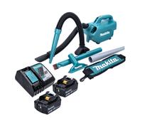 Makita DCL 184 RF Aspirateur sans fil 18 V - 54 mbar - 0,5 l + 2x Batteries 3,0 Ah + Chargeur