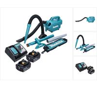 Makita DCL 184 RF Aspirateur sans fil 18 V - 54 mbar - 0,5 l + 2x Batteries 3,0 Ah + Chargeur