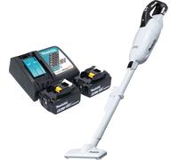 Makita DCL 281 FRGW Aspirateur sans fil 18 V blanc Brushless + 2x batterie 6,0 Ah + chargeur
