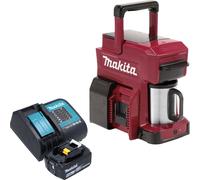 Makita DCM 501 STAR Cafetière sans fil 12 V maxi / 18 V rouge + 1x batterie 5,0 Ah + chargeur