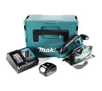 Makita DCS 553 RT1J Scie circulaire à métaux sans fil 18V 150 mm Brushless + 1x batterie 5,0Ah + chargeur + Makpac