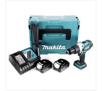 Makita DDF 458 RTJ Perceuse visseuse sans fil 91 Nm, 18V + 2x Batteries BL1850 B 5,0 Ah + Chargeur DC18RC + Coffret Makpac