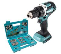 Makita DDF 484 Z Perceuse-visseuse sans fil 18 V 54 Nm Brushless + 102 pces Jeu de forets Bit - sans batterie, sans chargeur