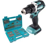 Makita DDF 484 Z Perceuse-visseuse sans fil 18 V 54 Nm Brushless + 102 pces Jeu de forets Bit - sans batterie, sans chargeur
