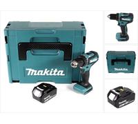 Makita DDF 485 T1J 18 V Li-Ion Perceuse visseuse sans fil Brushless 13 mm + Coffret MakPac + 1 x Batterie 5,0 Ah - sans Chargeur