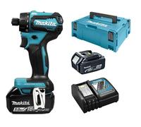 Makita DDF083RTJ - Set Perceuse Visseuse Li-Ion 18V (2x Batterie 5.0Ah) Dans MAKPAC - Moteur Brushless - 40Nm