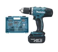 Makita DDF453SFX1, Perceuse avec poignée pistolet, Noir, Bleu, 1,3 cm, 1300 tr/min, 3,6 cm, 1,3 cm