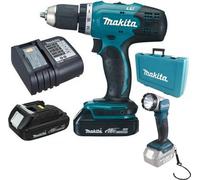 Makita DDF453SYEL Perceuse-visseuse sans fil avec lampe de poche Li-Ion 18V/1,5Ah