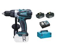 Makita DDF458RFJ - Set Perceuse Visseuse Li-Ion 18V (2x Batterie 3.0Ah) Dans MAKPAC - 91Nm