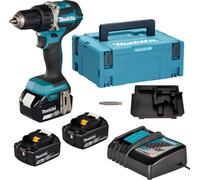 Makita DDF484RT3J perceuse noir, bleu, argent 2000 t/min 1,8 kg - perceuse électrique (2000 t/min, 1,3 cm, 3,8 cm, 54 Nm, 30 Nm, 2,5 m/s²)