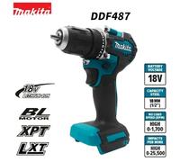Makita DDF487 Perceuse-visseuse sans fil 18V, perceuse à percussion, outils électriques pour équipe de décoration, compatible avec batterie Makita 18V Tools plus batteries