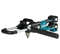 Makita DDG460T2X7 Twin 18V Brushless Earth Auger complet avec 2 batteries de 5.0 Ah, chargeur et 2 adaptateurs (36V) Li-ion LXT