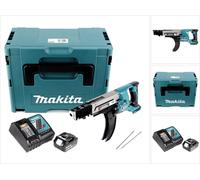 Makita DFR 750 RG1J Visseuse automatique à Magasin 18V 45-75mm + 1x Batterie 6,0Ah + Chargeur + Coffret Makpac