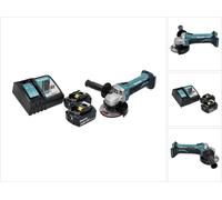 Makita DGA 452 RG Meuleuse d'angle sans fil 18 V 115 mm + 2x Batteries 6,0 Ah + Chargeur