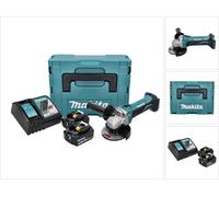 Makita DGA 452 RGJ Meuleuse d'angle sans fil 18 V 115 mm + 2x Batteries 6,0 Ah + Chargeur + Coffret Makpac