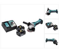 Makita DGA 452 RM Meuleuse d'angle sans fil 18 V 115 mm + 2x batterie 4,0 Ah + chargeur