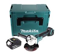 Makita DGA 504 G1J Meuleuse d'angle sans fil 18 V 125 mm brushless + 1x Batterie 6.0 Ah + Coffret Makpac - sans chargeur