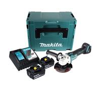 Makita DGA 504 RGJ Meuleuse d'angle sans fil 18 V 125 mm Brushless + 2x Batteries 6.0 Ah + Chargeur + Coffret Makpac