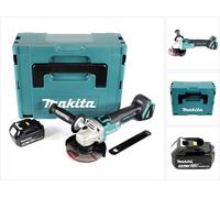 Makita DGA 504 T1J 18 V Meuleuse sans fil Ø 125 mm brushless + Coffret de transport MAKPAC + 1x Batterie BL 1850 5,0 Ah - sans Chargeur