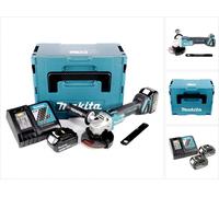 Makita DGA 506 RFJ Meuleuse d'angle sans fil 18 V, 125 mm, sans balai + 2x Batteries 3,0 Ah + Chargeur + Makpac