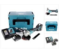 Makita DGA 506 RMJ Meuleuse d'angle sans fil 18 V, 125 mm, sans balai + 2x Batteries 4,0 Ah + Chargeur + Makpac