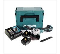 Makita DGA 513 RTJ Meuleuse d'angle sans fil 18V 125mm Brushless + 2x Batteries 6,0Ah + Chargeur + Coffret Makpac