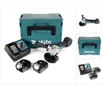 Makita DGA 517 RMJ Meuleuse d'angle sans fil 18V 125mm + 2x Batteries 4,0Ah + Chargeur + Coffret de transport Makpac 3