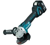 MAKITA DGA454RMJ - Mini-amoladora a bateria 18V 115 mm litio-ion 4.0 Ah 8500 rpm motor BL