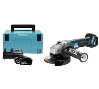 Makita DGA505RTJ Meuleuse D'angle Sans-fil - 18V Li-ion - 2 Batteries 5,0 Ah - MAKPAC - 125 Mm - Brushless