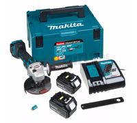 Makita DGA514RTJU Meuleuse D'angle Sans-fil - 18V Li-ion - AWS - 2 Batteries 5,0 Ah - Mbox - 125 Mm - Brushless