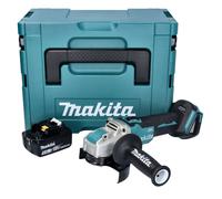 Makita DGA521T1X1J Meuleuse d'angle sans fil 125 mm 18V - X-LOCK Brushless + 1x Batterie 5,0 Ah + Coffret Makpac - sans chargeur