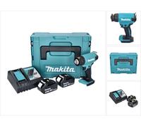 Makita DHG 180 RFJ Pistolet à air chaud sans fil 550 °C 18V + 2x Batteries 3,0Ah + Chargeur + Coffret Makpac