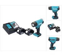 Makita DHG 180 RM Pistolet air chaud sans fil 18 V 550 C + 2x batterie rechargeable 4,0 Ah + kit chargeur