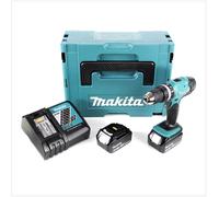 Makita DHP 453 RFJ 18 V Perceuse visseuse à percussion sans fil avec boîtier Makpac + 2x Batteries BL 1830 3,0 Ah + Chargeur DC18RC
