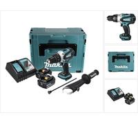 Makita DHP 458 RFJ Perceuse-visseuse à percussion sans fil 18 V 91 Nm + 2x Batteries 3,0 Ah + Chargeur + Coffret Makpac