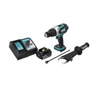 Makita DHP 458 RG1 Perceuse-visseuse à percussion sans fil 18 V 91 Nm + 1x Batterie 6,0 Ah + Chargeur