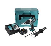 Makita DHP 458 RM1J 18V Li-Ion Perceuse visseuse à percussion sans fil avec boîtier Makpac + 1x Batterie BL 1840 4,0 Ah + Chargeur rapide DC 18 RC